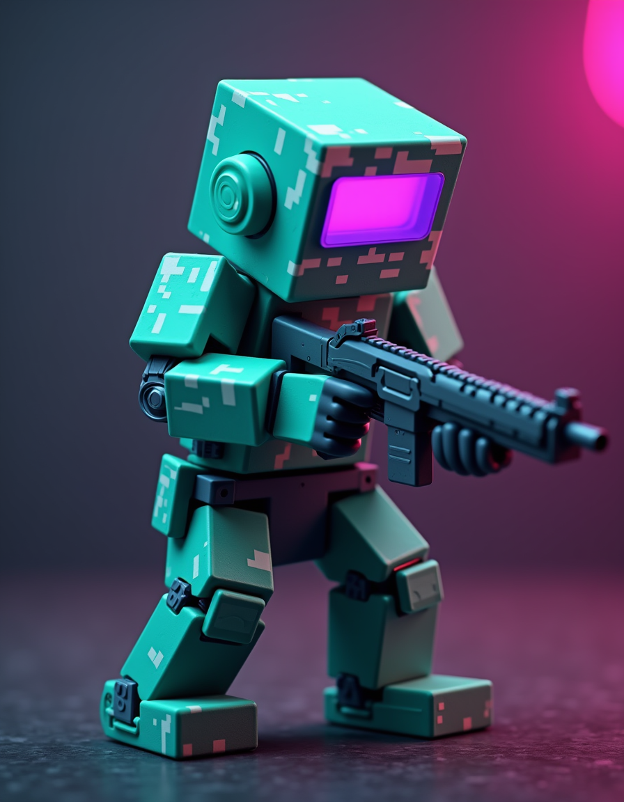 SolCraft voxel skin — Purple Vanguard